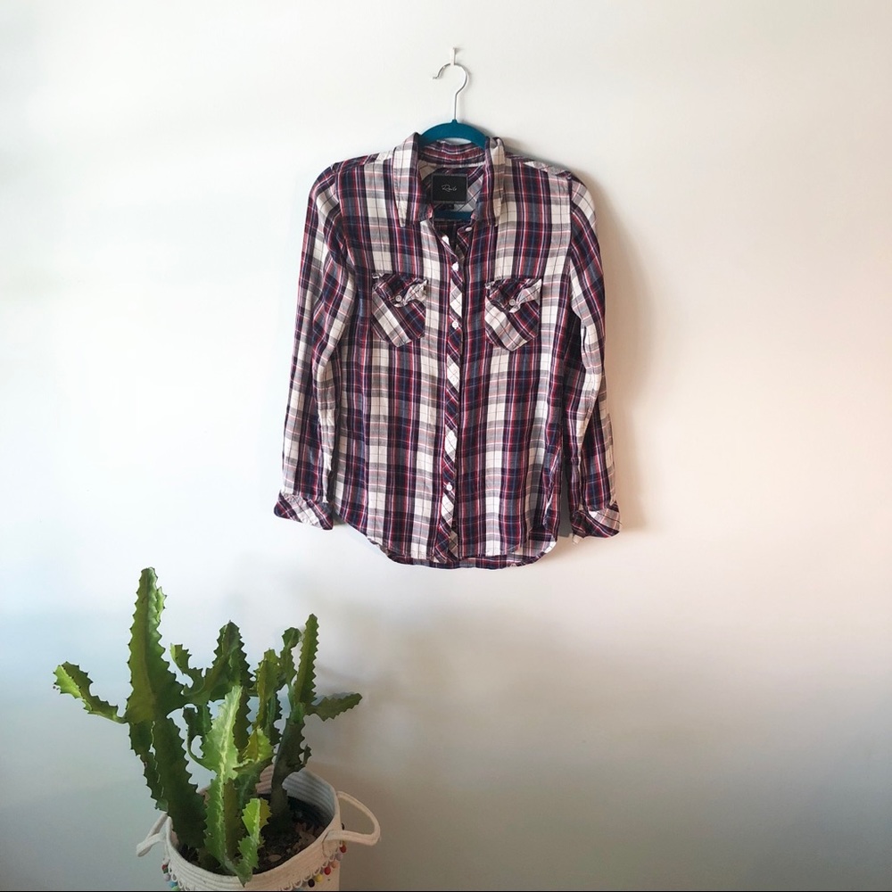 Rails Plaid Button Down Xs - image 1